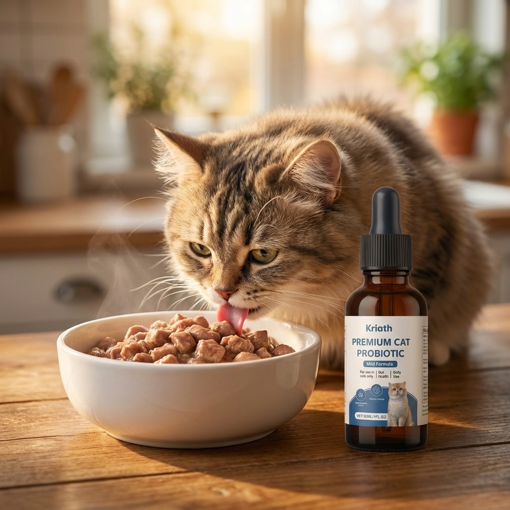 Cat eating from bowl